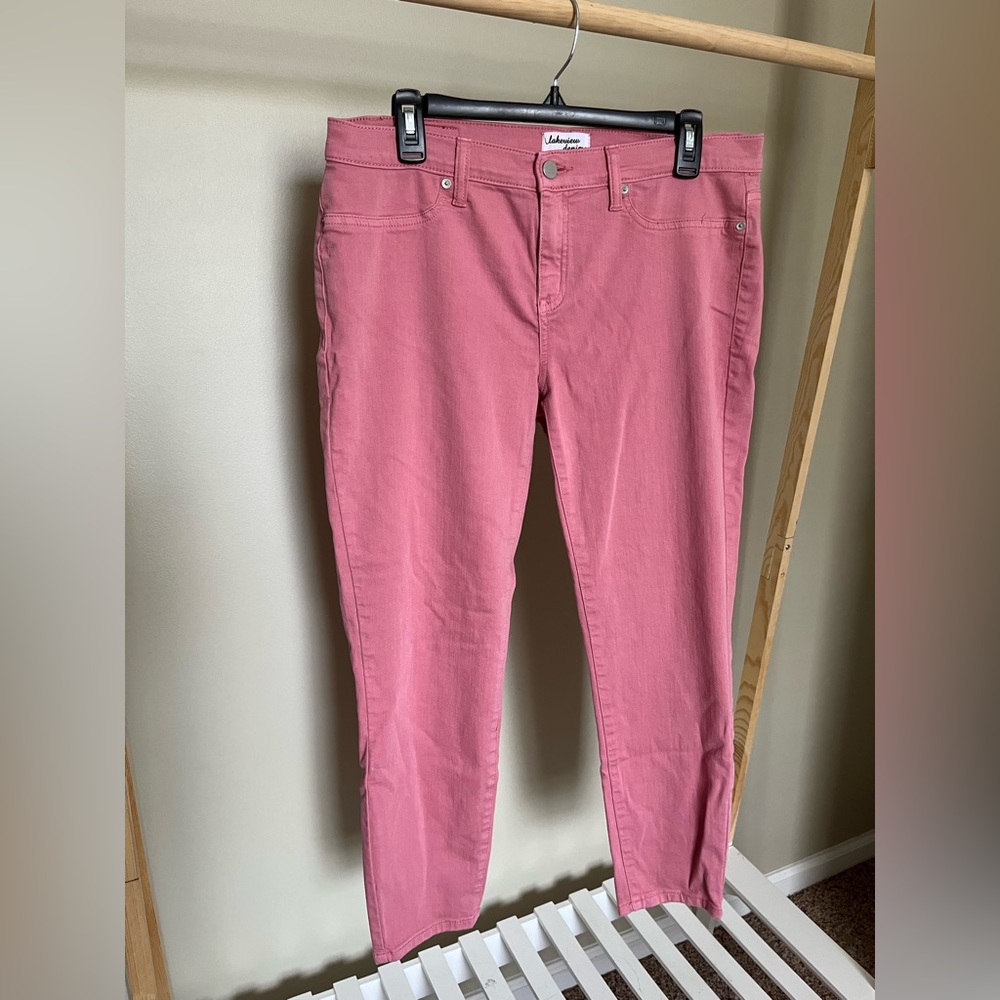 Lakeview Denim Alex Skinny Pink Colored Jean StitchFix‎ Size 14